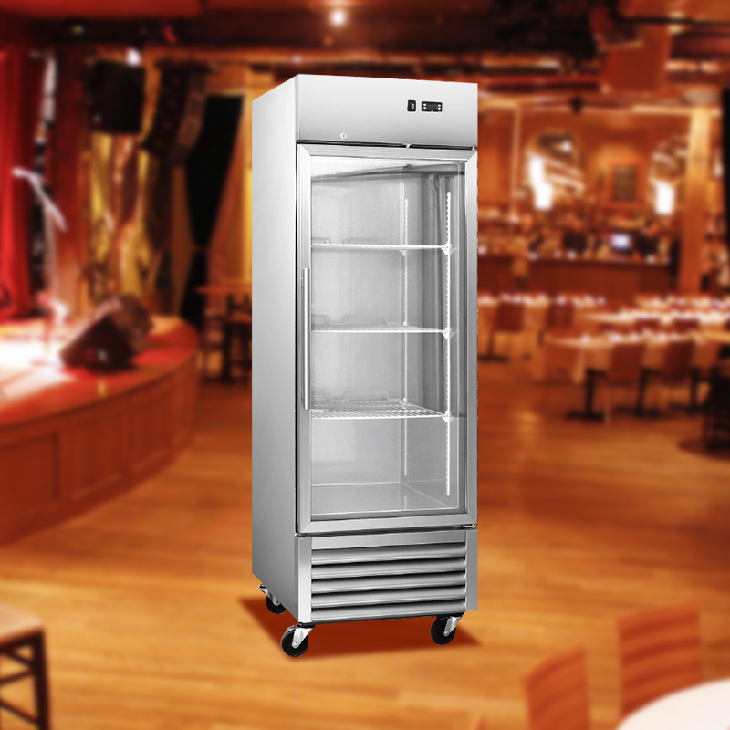 Stainless steel upright freezer and upright stainless steel freezer